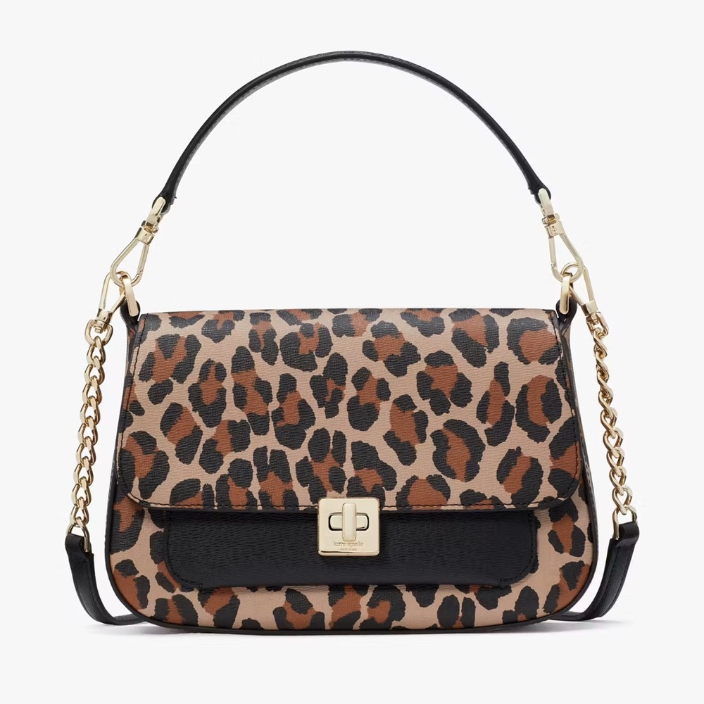 Kate Spade Phoebe Spotted Leopard Small Flap Crossbody
